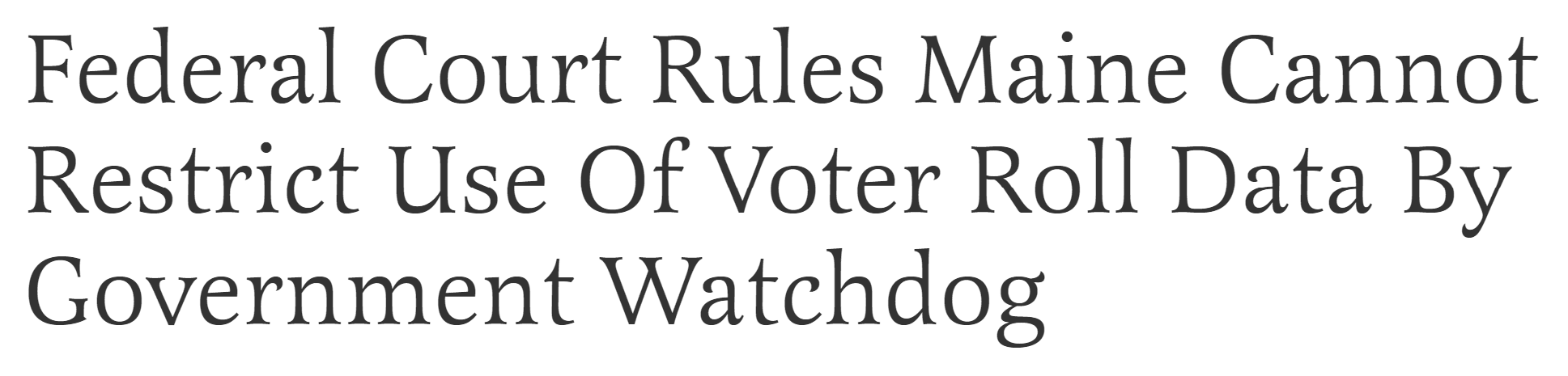 FED Headline Maine