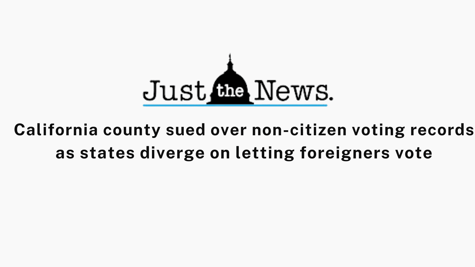 Just the News Headline about California Lawsuit